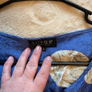 Citron Blue Floral Pullover Sleep Top